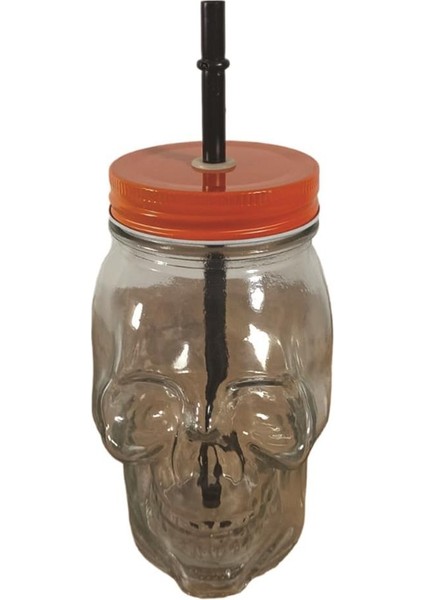 San Miguel Kuru Kafa Pipetli Kavanoz Bardak 450 ml Şeffaf