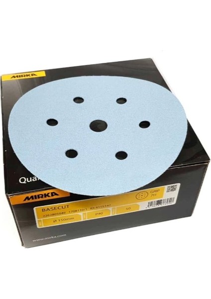Mırka Basecut 150MM 7d Hookıt Dısk Zimpara P80 100'LÜ Paket