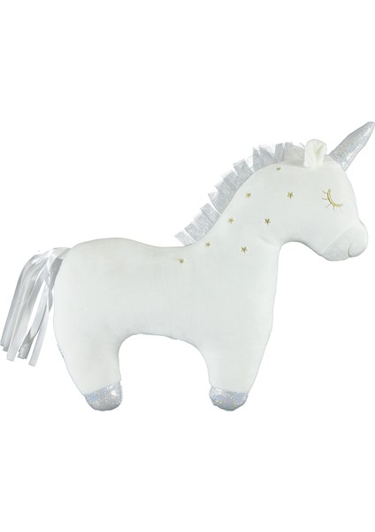 Oyuncak Unicorn Soft Yastık 35 cm Beyaz