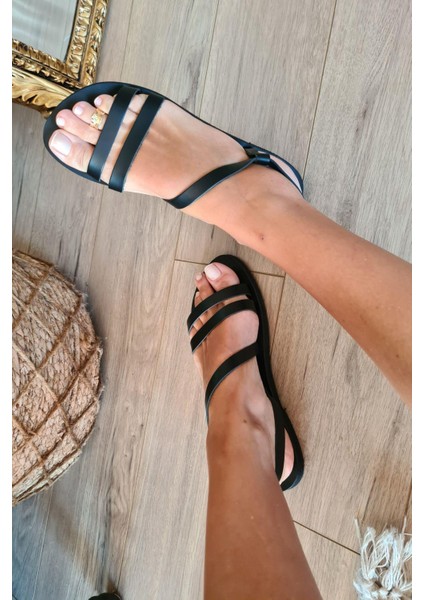 004 4306 Kadın Deri Bodrum Kadın Sandalet modelleri
