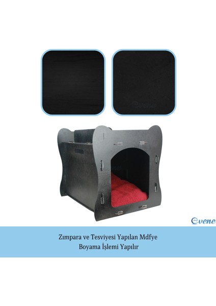Büyük Kedi Evi Dekoratif Ahşap Dayanıklı 50X35 cm Kedi Yatağı Merdivenli Model fırsatları