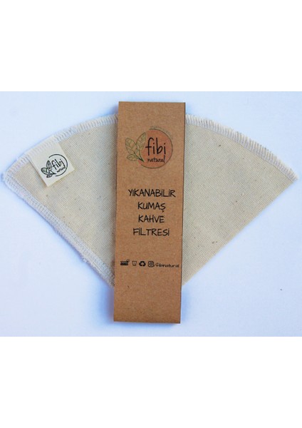 Fibi Natural Yıkanabilir Kumaş Kahve Filtresi V60