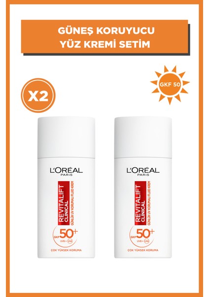 L'Oréal Paris 2'li Revitalift Clinical Vitamin C Uv Fluid Seti