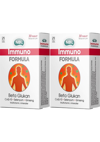 Immuno Formula Takviye Edici Gıda 30 Tablet 2 Adet