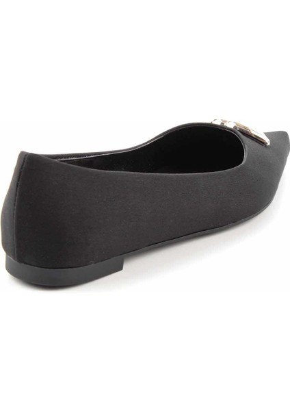 Mat Siyah Saten Kadın Babet K01327060138 fırsatları