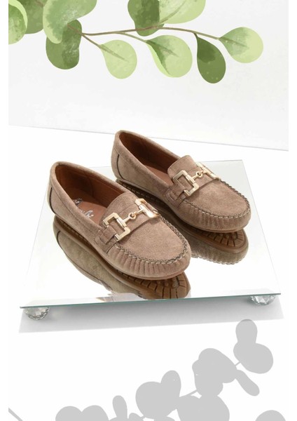 Vizon Süet Kadın Loafer Ayakkabı K01778166502 modelleri