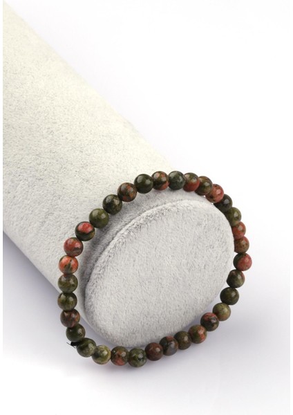 Unakit Doğal Taş Bileklik 6mm Küre Kesim