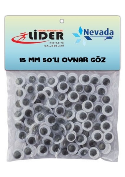 Oynar Göz 15 mm 50'li Paket