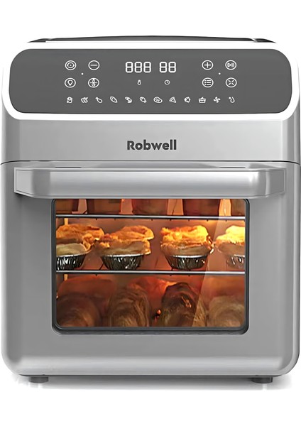 Robwell AS29 12LT Air Fryer 12 Ön Programlı Çok amaçlı Yağsız hava fritözü ( Robx Türkiye Garantili )