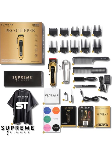 - Pro Clipper ST5030 FADE Profesyonel Tıraş Makinesi Gold
