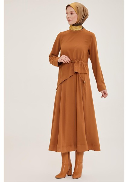 Lastik Detaylı Etekli Takım 22K6534 Çikolata fiyatları