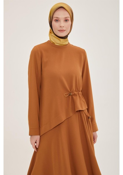 Lastik Detaylı Etekli Takım 22K6534 Çikolata modelleri