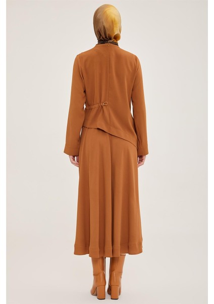 Lastik Detaylı Etekli Takım 22K6534 Çikolata indirimleri