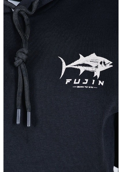 Tuna Hoodie Black Sweatshirt Kadın fırsatları