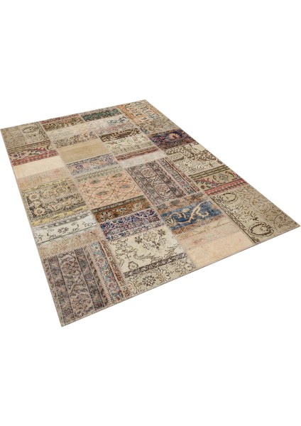 El Dokuma Eskitme Özel Patchwork Halı 160 x 230 6289