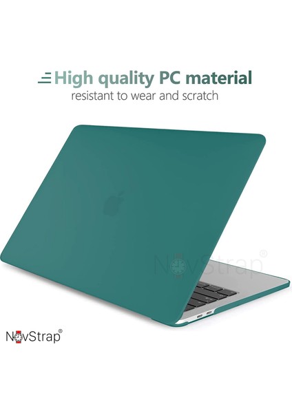 Apple MacBook Air M2 M3 Çip A2681 A3113 13.6 inç Uyumlu Kılıf Sert Rubber Mat Buzlu Kapak