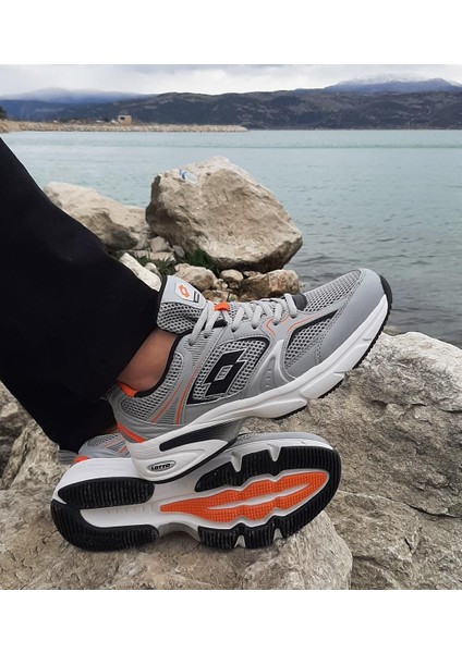 Athens Gri-Turuncu Hafızalı Ortopedik Hafif Spor Ayakkabı