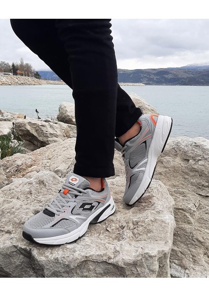 Athens Gri-Turuncu Hafızalı Ortopedik Hafif Spor Ayakkabı fırsatları