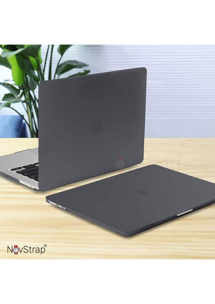 Novstrap Apple MacBook Air M1 Çip 13.3" A2337 A1932 A2179 Uyumlu Kılıf Sert Rubber Mat Buzlu Kapak