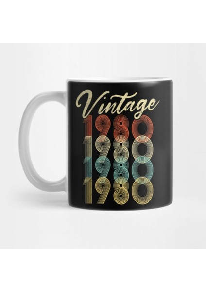 Vintage 1980 Retro Style Forty Tears Old Born In 1980 Kupa