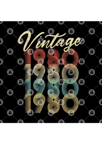 Vintage 1980 Retro Style Forty Tears Old Born In 1980 Kupa