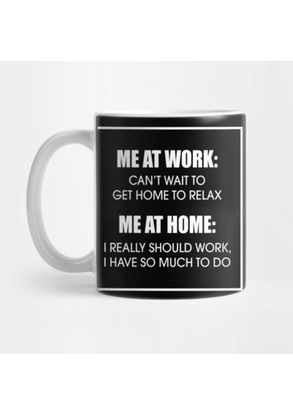 Siyah Workaholic Meme Design Gift Idea Kupa