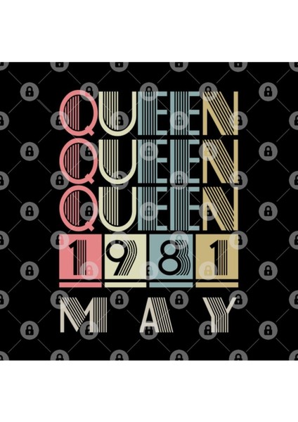 1981 - Queen May Retro Vintage Birthday Kupa