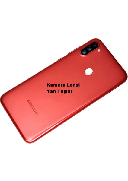 Samsung Galaxy A11 kasa Arka Pil Batarya Kapağı Kırmızı