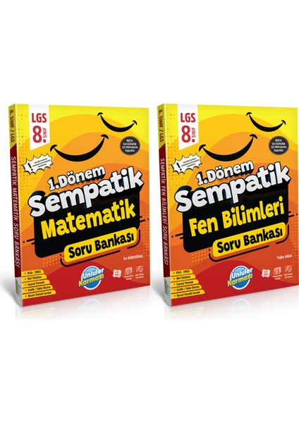 Ünlüler Karması 2023 8. Sınıf LGS Matematik Fen Bilimleri 1. Dönem Sayısal Soru Bankası Seti