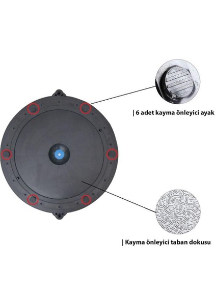 Uluslararası Standart Ebatlarda 62 Cm Çap Bosu Ball Bosu Topu Pilates Denge Aleti (Pompalı)