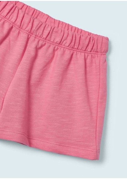 Kız Çocuk Takım Baskılı 2'li Şort Set Pembe modelleri