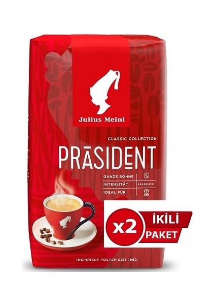 Julius Meinl President Çekirdek Kahve 500G x 2 Adet