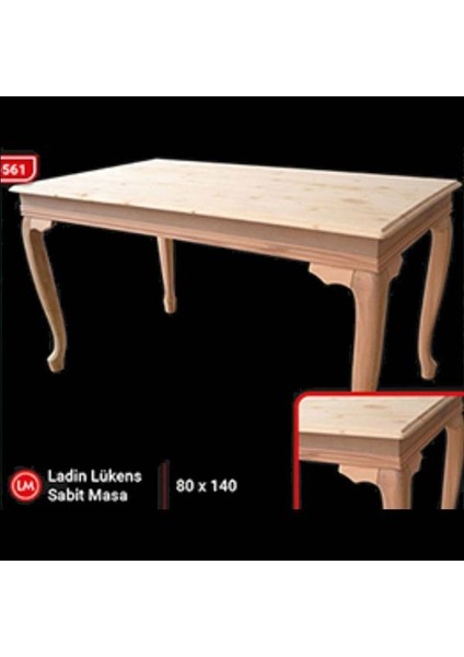 Masa Lükens Aslan Ayak Takım Model Kayın Kaplama Açılır Tabla ve Kayın Torna Ayak Kutuda Sevk El Yapım