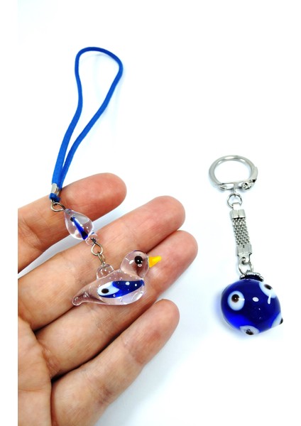Küre Nazar Boncuk Anahtarlık Set
