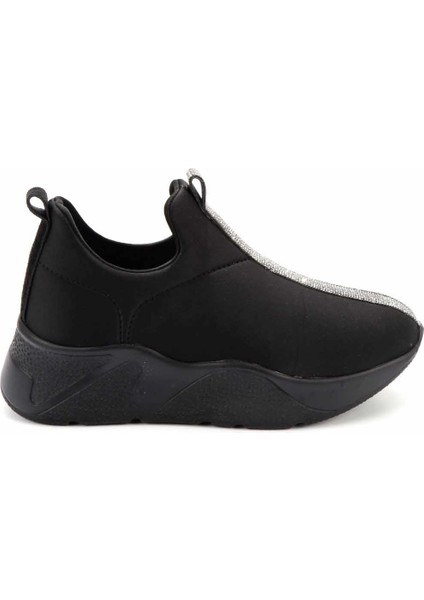 Siyah Streç Kadın Sneaker K01234061617