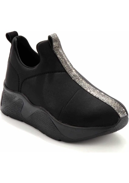 Siyah Streç Kadın Sneaker K01234061617