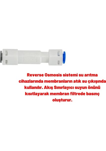 Su Arıtma Cihazı Shutoff Valve 4 Yollu Vana + Atık Kısıcı Flowlimit 300 Set