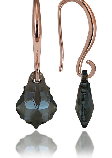 Swarovski Crystal Taşlı Gümüş Yeşil Taşlı Damla Sallantılı Kadın Küpe fiyatları
