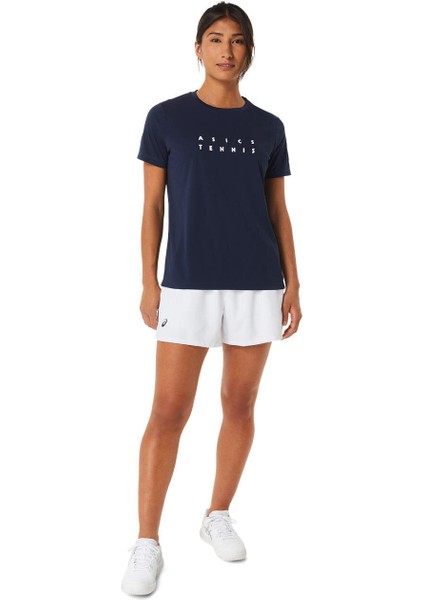 WOMEN COURT GRAPHIC TEE W Lacivert Kısa Kollu Tshirt-2042A259-400