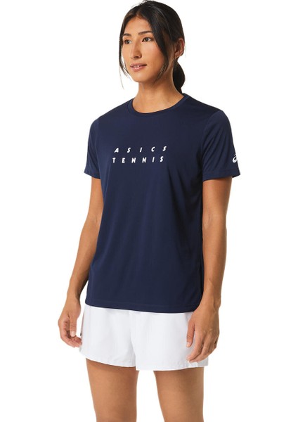 WOMEN COURT GRAPHIC TEE W Lacivert Kısa Kollu Tshirt-2042A259-400