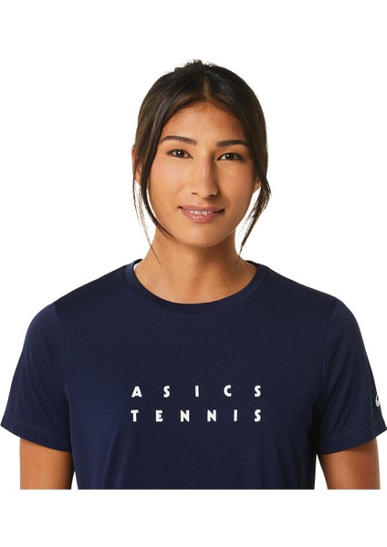 WOMEN COURT GRAPHIC TEE W Lacivert Kısa Kollu Tshirt-2042A259-400