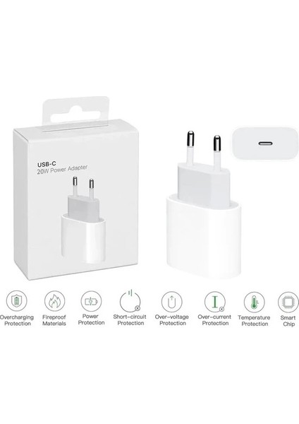Mokin Apple iPhone 11 - 11 Pro Max - 12 - 12 Pro Uyumlu Hızlı Şarj Aleti 20W Güç Adaptörü