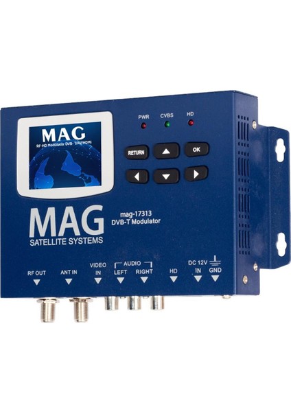 MG-17313 LCD EKRANLI HD-RF CONVERTER FULL HD DVB-T ENCODER MODULATOR (DVB-T/AV/HDMI)