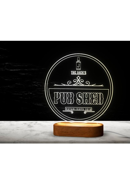 Kişiye Özel Bar Tasarımlı LED Lamba, Gece Lambası, Ev Dekorasyonu, Işıklı Pleksi Biblo-14 fiyatları