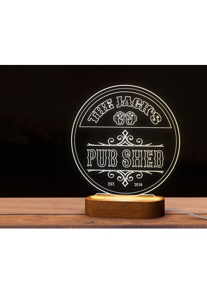 Kişiye Özel Bar Tasarımlı LED Lamba, Gece Lambası, Ev Dekorasyonu, Işıklı Pleksi Biblo-16 fırsatları