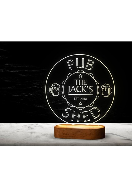 Kişiye Özel Bar Tasarımlı LED Lamba, Gece Lambası, Ev Dekorasyonu, Işıklı Pleksi Biblo-17 fiyatları