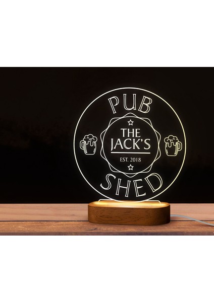 Kişiye Özel Bar Tasarımlı LED Lamba, Gece Lambası, Ev Dekorasyonu, Işıklı Pleksi Biblo-17 fırsatları