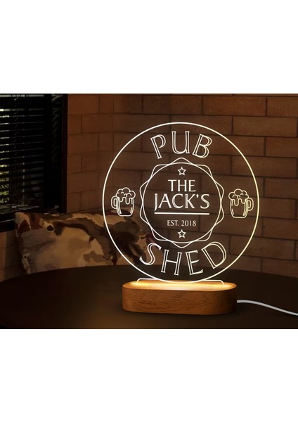 Kişiye Özel Bar Tasarımlı LED Lamba, Gece Lambası, Ev Dekorasyonu, Işıklı Pleksi Biblo-17 indirimleri