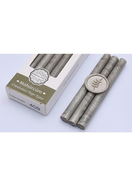 Mühür Mumu Çubuk 11MMX120MM 10 Lu Paket Model: 409 Beyaz Altın Saten