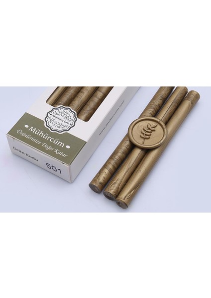 Mühür Mumu Çubuk 11MMX120MM 10 Lu Paket Model: 501 Antik Altın